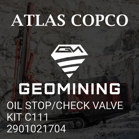 2901021704 КОМПЛЕКТ МАСЛЯНОГО ЗАПОРНОГО/КОНТРОЛЬНОГО КЛАПАНА C111 Atlas Copco / Epiroc