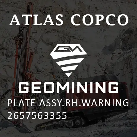2657563355 ПЛАСТИНА В СБОРЕ  ПРАВАЯ  ПРЕДУПРЕЖДЕНИЕ Atlas Copco / Epiroc